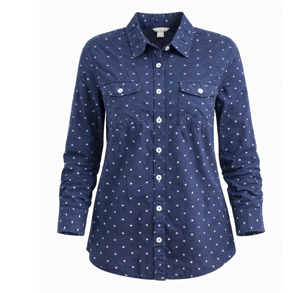 Bit Bridle horse blue Button Down equestrian Shirt large western wear cowboy